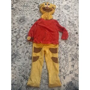 Daniel tiger Costume Complete Outfit Hooded Size 3/4 Red/Yellow